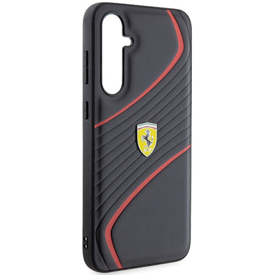 Ferrari Twist Metal Logo case for Samsung Galaxy S23 FE - black