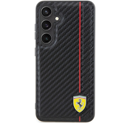 Ferrari Carbon Printed Line case for Samsung Galaxy S24 - black