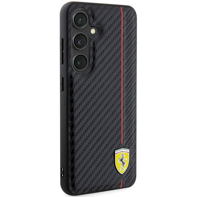 Ferrari Carbon Printed Line case for Samsung Galaxy S24 - black