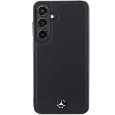 Mercedes Leather Textured &amp; Plain MagSafe case for Samsung Galaxy S24 - black