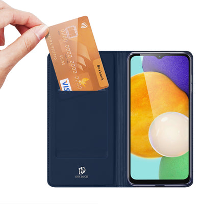 [RETURNED ITEM] Dux Ducis Skin Pro Case for Samsung Galaxy A14 4G / 5G Cover with Flip Card Wallet Stand Blue