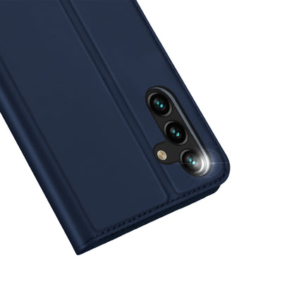 [RETURNED ITEM] Dux Ducis Skin Pro Case for Samsung Galaxy A14 4G / 5G Cover with Flip Card Wallet Stand Blue