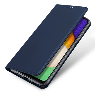 [RETURNED ITEM] Dux Ducis Skin Pro Case for Samsung Galaxy A14 4G / 5G Cover with Flip Card Wallet Stand Blue