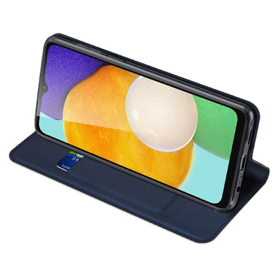 [RETURNED ITEM] Dux Ducis Skin Pro Case for Samsung Galaxy A14 4G / 5G Cover with Flip Card Wallet Stand Blue