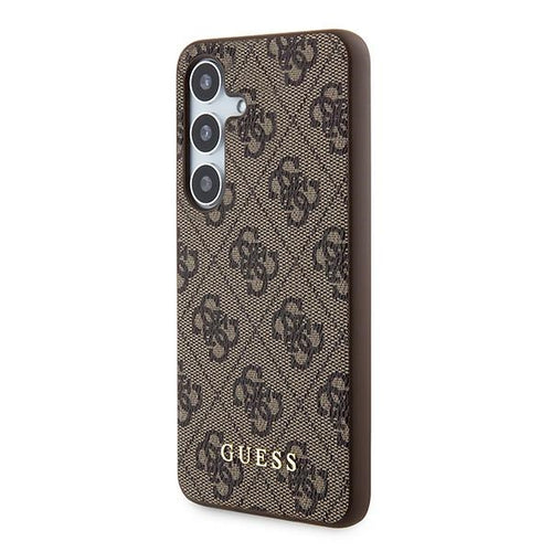 Guess 4G Metal Gold Logo case for Samsung Galaxy S24 - brown