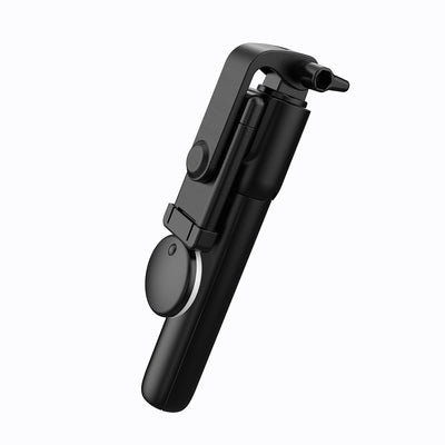 Selfie stick WH1YXS telescopic tripod 1m with round lamp and phone holder - black — Hurtel