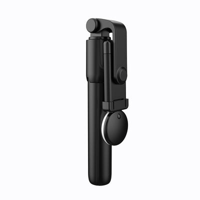 Selfie stick WH1YXS telescopic tripod 1m with round lamp and phone holder - black — Hurtel