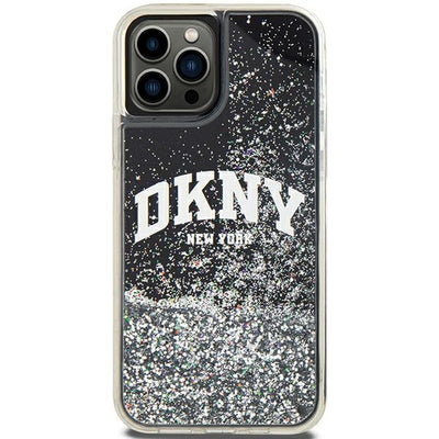 DKNY Liquid Glitter Big Logo iPhone 12 Pro/12 Case - Black