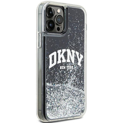 DKNY Liquid Glitter Big Logo iPhone 12 Pro/12 Case - Black