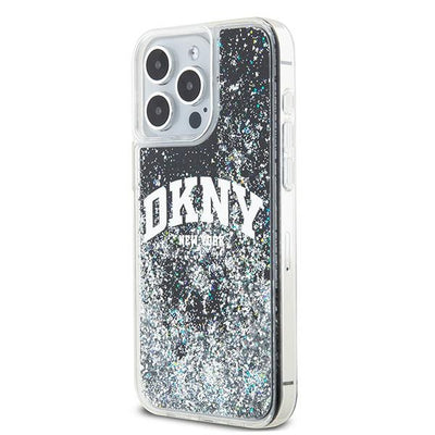 DKNY Liquid Glitter Big Logo iPhone 14 Pro Max Case - Black