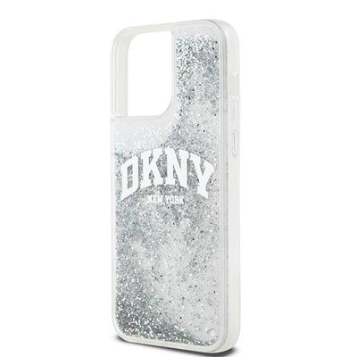 DKNY Liquid Glitter Big Logo case for iPhone 15 Pro - white