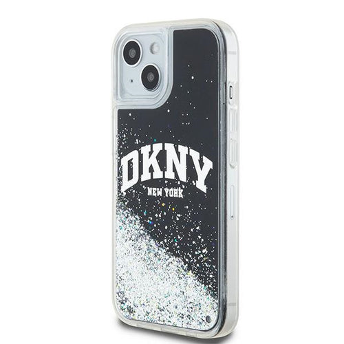 DKNY Liquid Glitter Big Logo iPhone 15 Plus / 14 Plus Case - Black