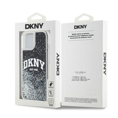 DKNY Liquid Glitter Big Logo iPhone 15 Plus / 14 Plus Case - Black