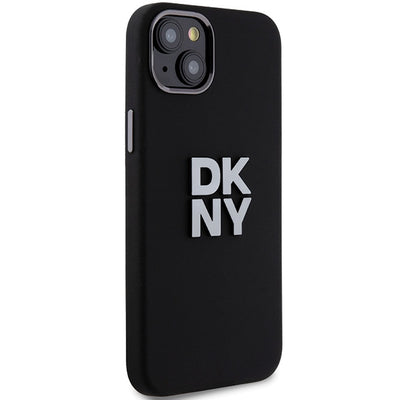 DKNY Liquid Silicone Metal Logo case for iPhone 15 Plus / 14 Plus - black