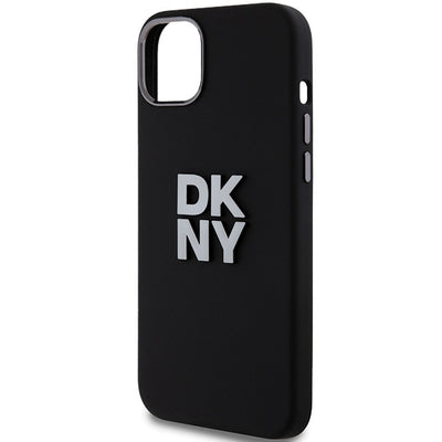 DKNY Liquid Silicone Metal Logo case for iPhone 15 Plus / 14 Plus - black