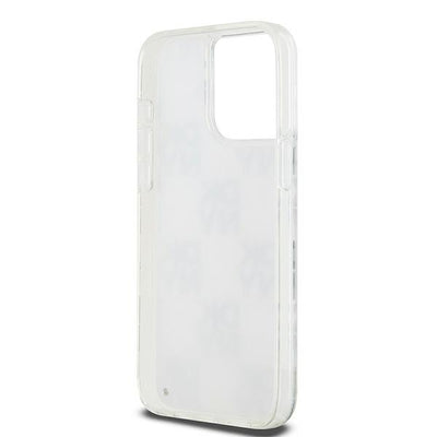 DKNY Liquid Glitter Multilogo case for iPhone 15 Pro Max - white
