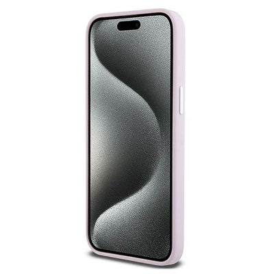 Etui DKNY Liquid Silicone Small Metal Logo MagSafe na iPhone 14 Pro Max - różowe