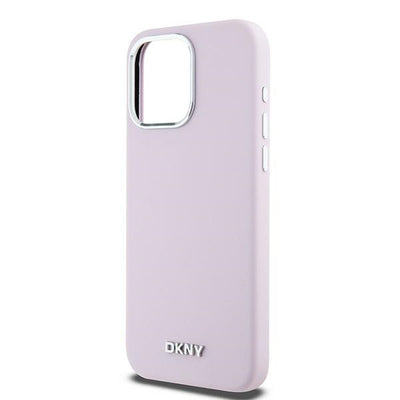 Etui DKNY Liquid Silicone Small Metal Logo MagSafe na iPhone 14 Pro Max - różowe