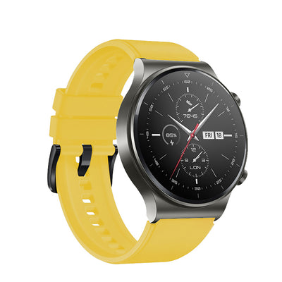 Silicone Strap for Huawei Watch GT 2 / 3 / 4 / 2 Pro / 3 Pro / 4 Pro / GT 2e - Yellow — Hurtel
