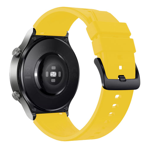Silicone Strap for Huawei Watch GT 2 / 3 / 4 / 2 Pro / 3 Pro / 4 Pro / GT 2e - Yellow — Hurtel