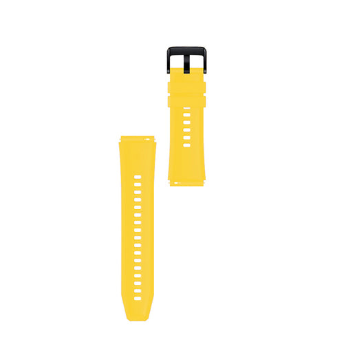 Silicone Strap for Huawei Watch GT 2 / 3 / 4 / 2 Pro / 3 Pro / 4 Pro / GT 2e - Yellow — Hurtel