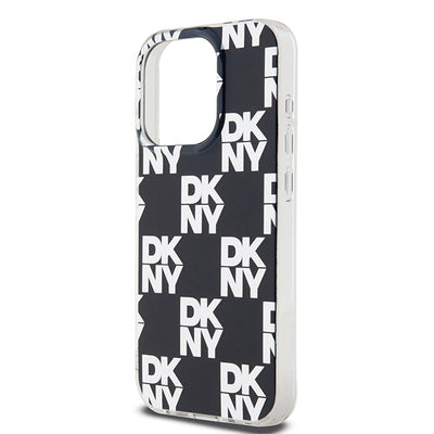 DKNY IML Checkered Mono Pattern case for iPhone 15 Pro - black