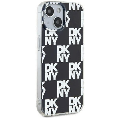 DKNY IML Checkered Mono Pattern case for iPhone 15 Plus / 14 Plus - black