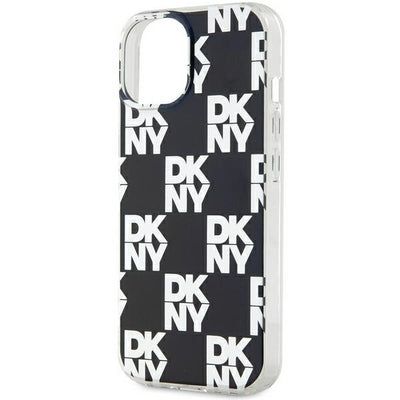 DKNY IML Checkered Mono Pattern case for iPhone 15 Plus / 14 Plus - black