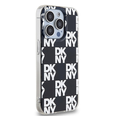 DKNY IML Checkered Mono Pattern case for iPhone 15 Pro Max - black