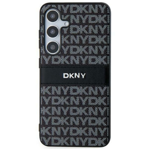 DKNY Leather Mono Stripe &amp; Metal Logo case for Samsung Galaxy S24+ - black