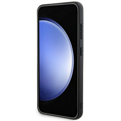 DKNY Leather Mono Stripe &amp; Metal Logo case for Samsung Galaxy S24+ - black