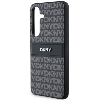 DKNY Leather Mono Stripe &amp; Metal Logo case for Samsung Galaxy S24+ - black