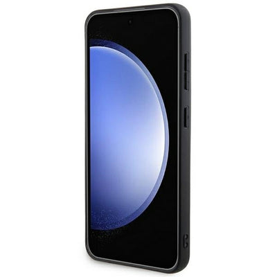 DKNY Leather Mono Stripe &amp; Metal Logo case for Samsung Galaxy S24 - black