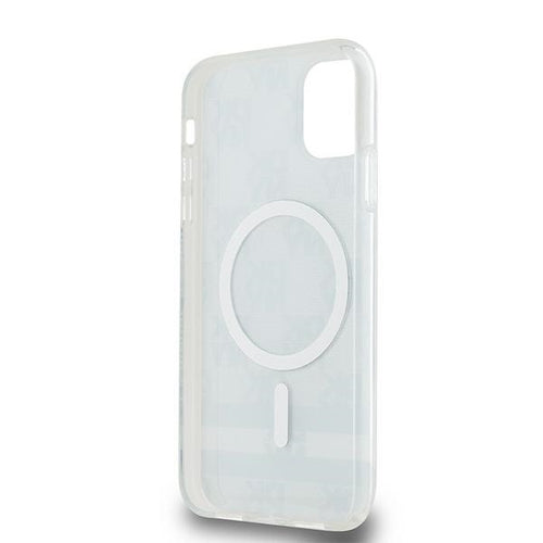 DKNY IML Checkered Mono Pattern &amp; Printed Stripes MagSafe Case for iPhone 11 / Xr - Black