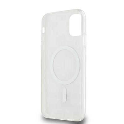 DKNY IML Checkered Mono Pattern &amp; Printed Stripes MagSafe case for iPhone 11 / Xr - pink