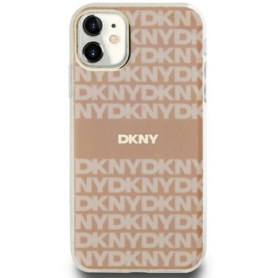 DKNY IML Mono &amp; Stripe MagSafe case for iPhone 11 / Xr - pink
