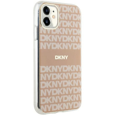 DKNY IML Mono &amp; Stripe MagSafe case for iPhone 11 / Xr - pink