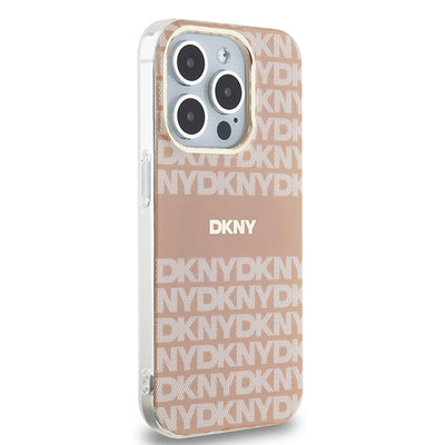 DKNY IML Mono &amp; Stripe MagSafe case for iPhone 14 Pro - pink
