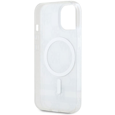 DKNY IML Checkered Mono Pattern &amp; Printed Stripes MagSafe case for iPhone 15 / 14 / 13 - beige