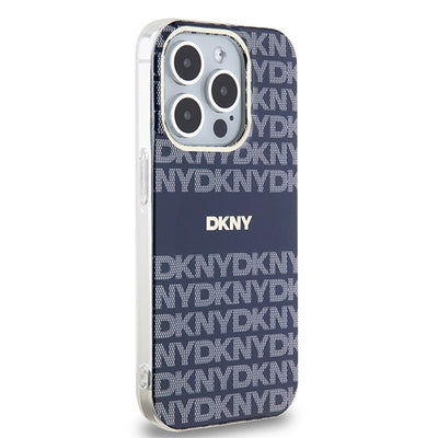 DKNY IML Mono &amp; Stripe MagSafe case for iPhone 15 Pro - blue
