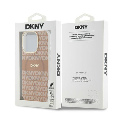 DKNY IML Mono &amp; Stripe MagSafe case for iPhone 15 Pro - pink