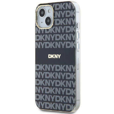 DKNY IML Mono &amp; Stripe MagSafe Case for iPhone 15 Plus / 14 Plus - Black