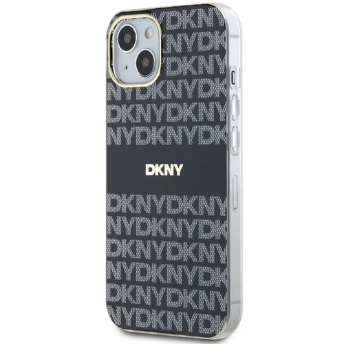 DKNY IML Mono &amp; Stripe MagSafe Case for iPhone 15 Plus / 14 Plus - Black