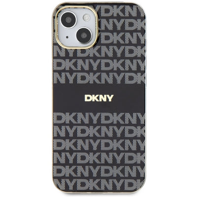DKNY IML Mono &amp; Stripe MagSafe Case for iPhone 15 Plus / 14 Plus - Black