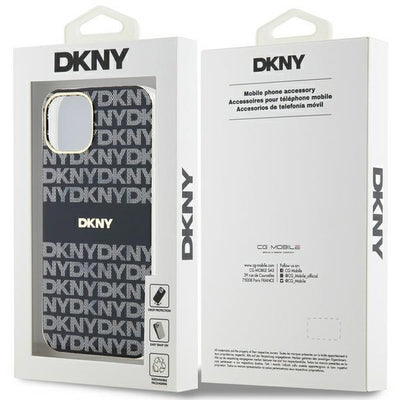 DKNY IML Mono &amp; Stripe MagSafe Case for iPhone 15 Plus / 14 Plus - Black