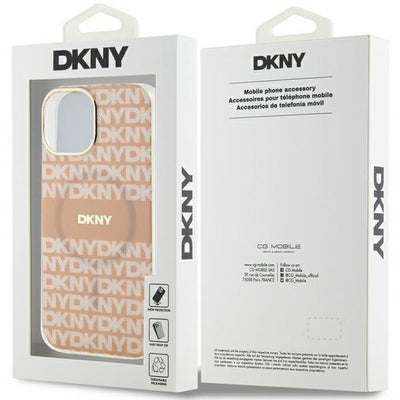 DKNY IML Mono &amp; Stripe MagSafe Case for iPhone 15 Plus / 14 Plus - Pink