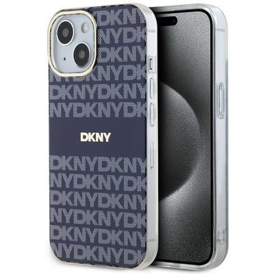 DKNY IML Mono &amp; Stripe MagSafe case for iPhone 15 / 14 / 13 - blue