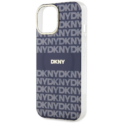 DKNY IML Mono &amp; Stripe MagSafe case for iPhone 15 / 14 / 13 - blue