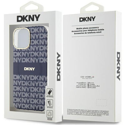 DKNY IML Mono &amp; Stripe MagSafe case for iPhone 15 / 14 / 13 - blue