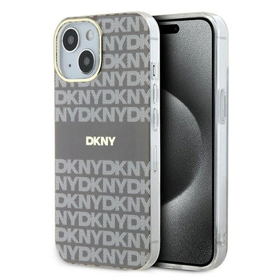 DKNY IML Mono &amp; Stripe MagSafe case for iPhone 15 / 14 / 13 - beige
